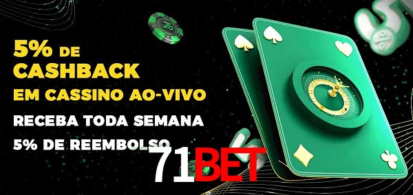 Promoções do cassino ao Vivo 71bet